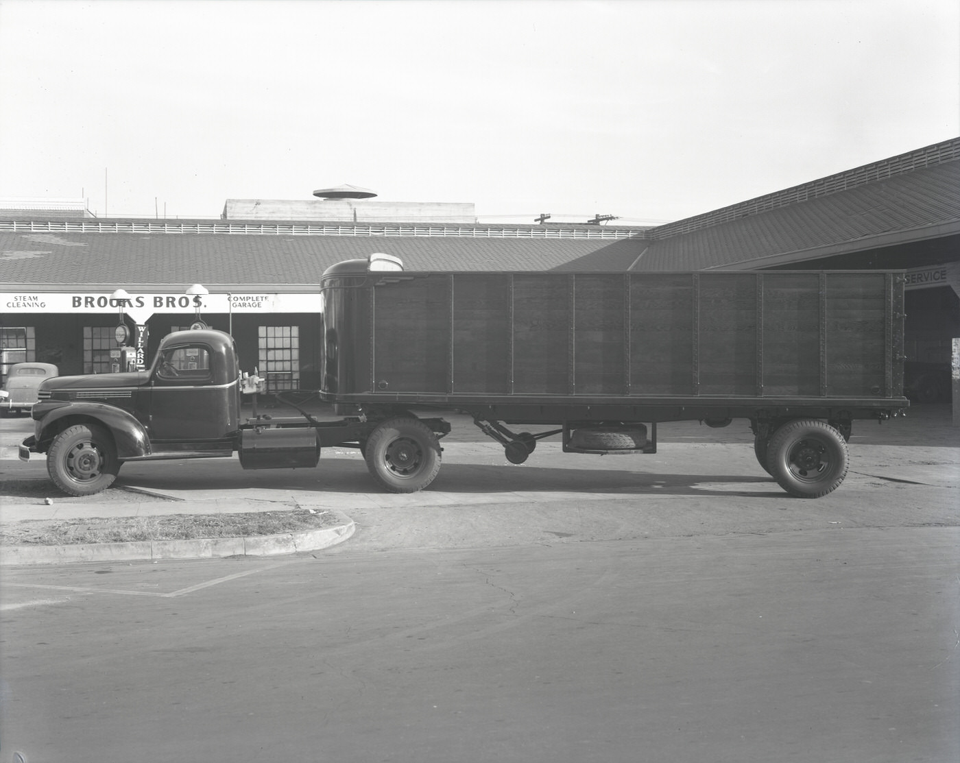 Anchor Body & Steel Truck in Parking Lot, 1943