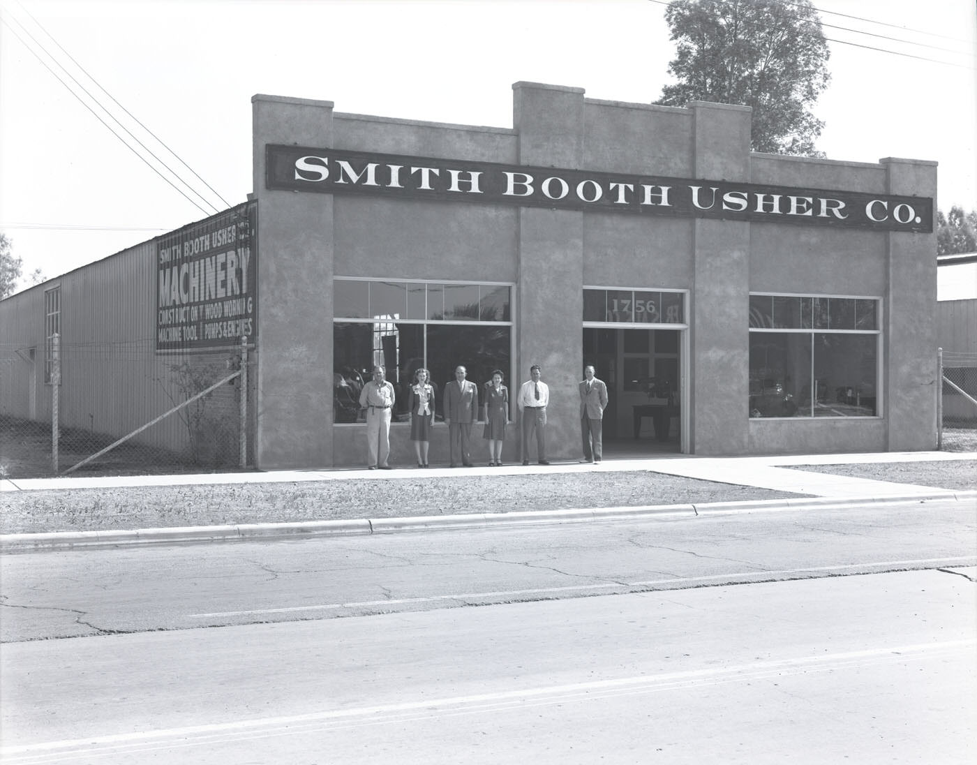 Smith Booth Usher Co. Employees in Front of Building, 1944