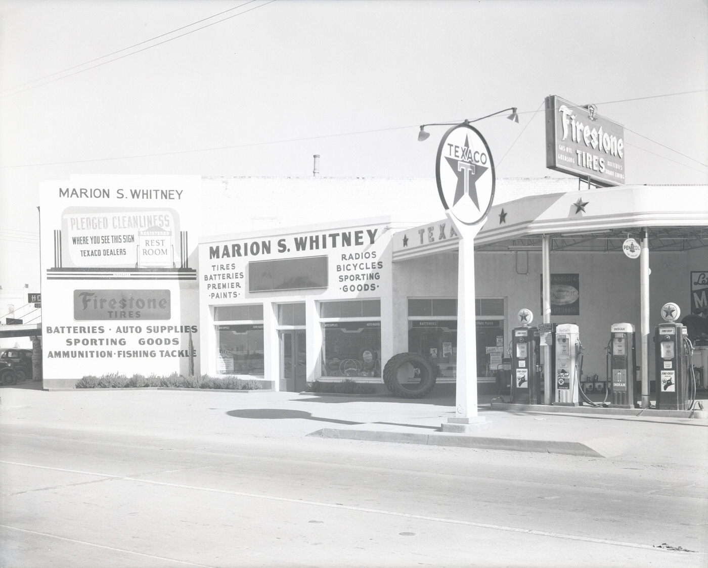 Marion S. Whitney Texaco Station Exterior, 1944