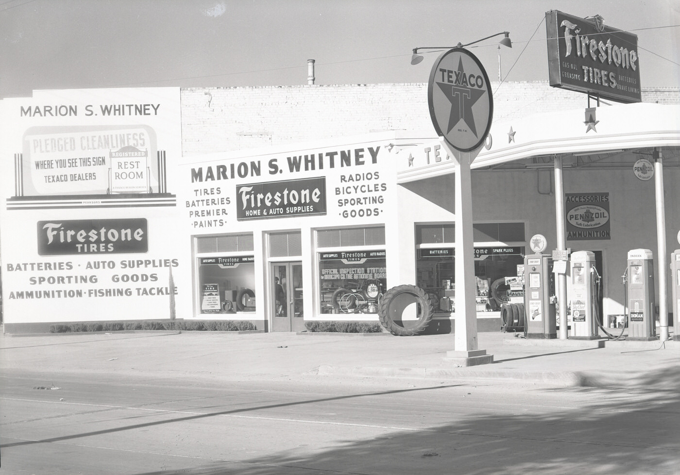 Marion S. Whitney Texaco Station Exterior, 1944