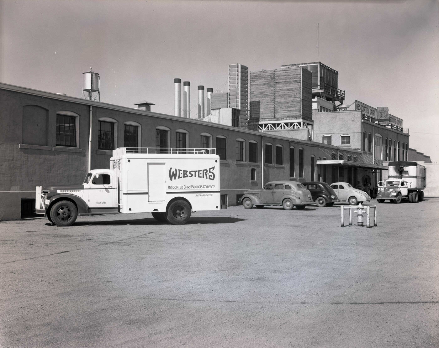 Associated Dairy Products Building and Truck, 1945