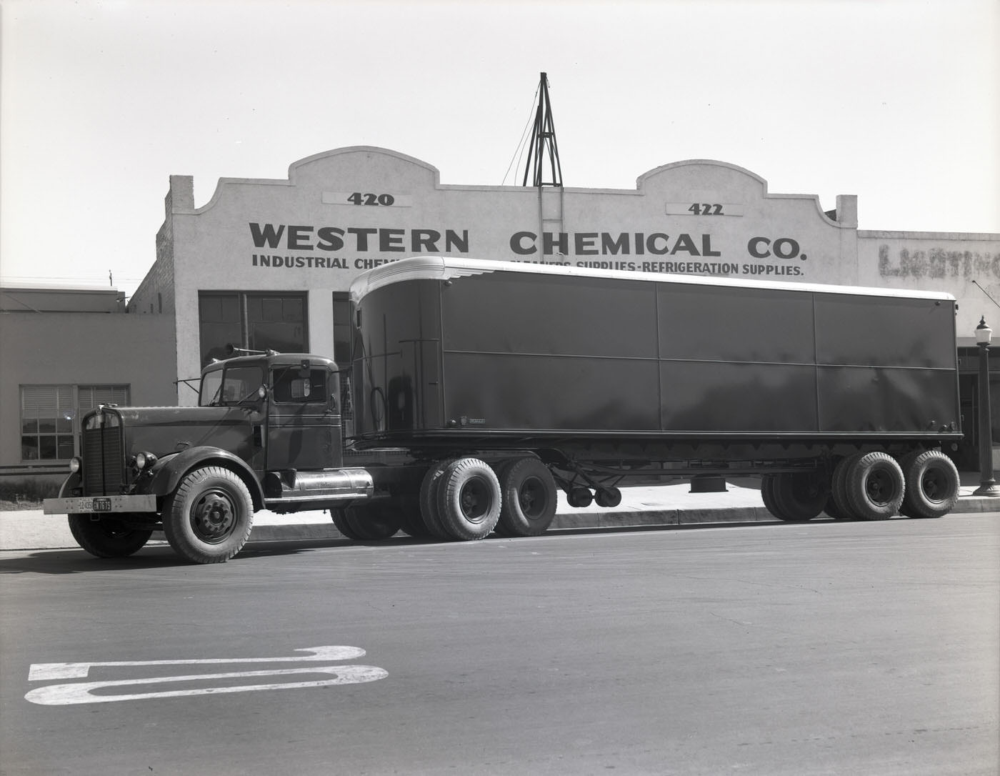 Truck Outside Western Chemical Co. Building, 1945
