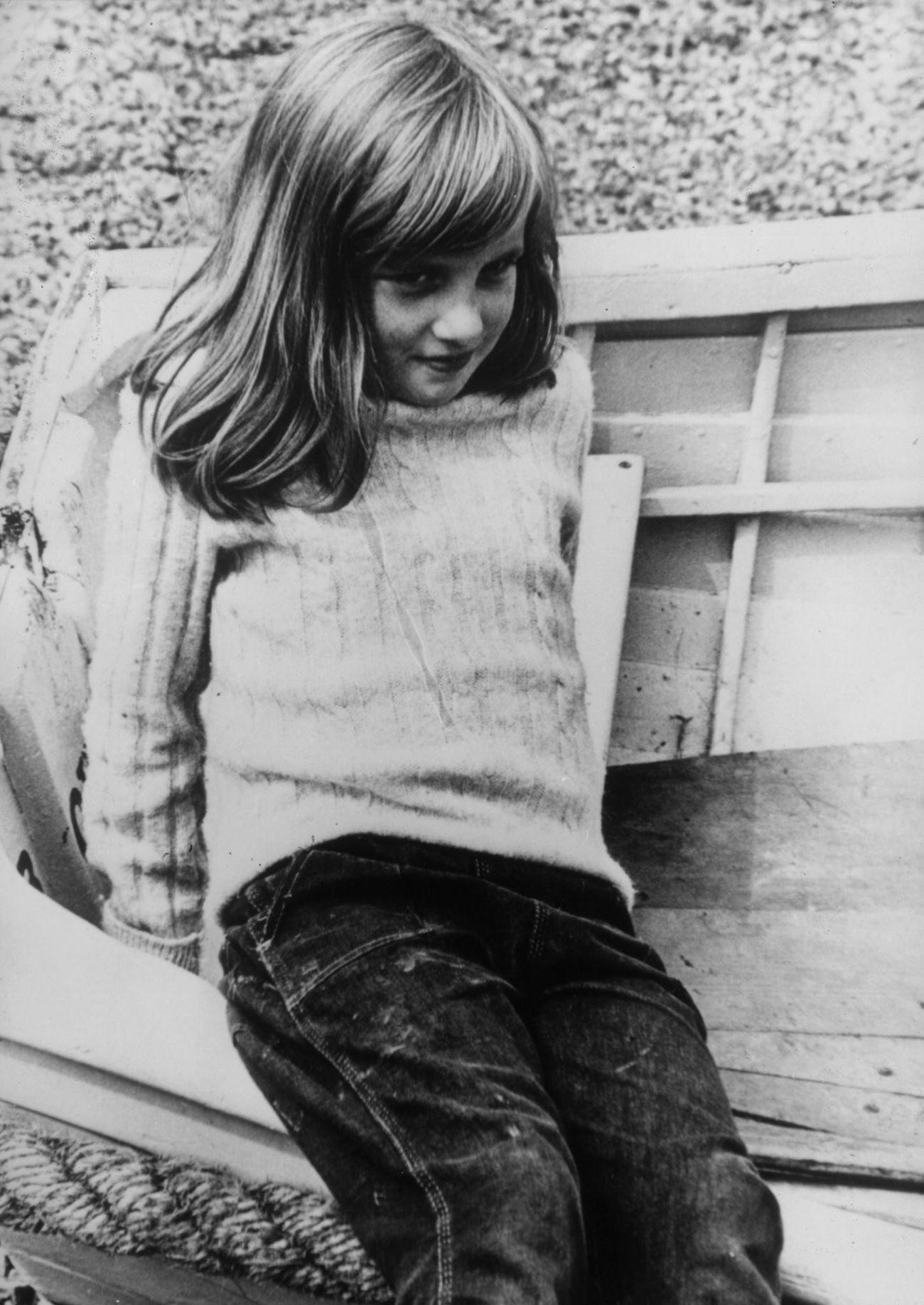 Lady Diana Spencer during a holiday at Itchenor in West Sussex.