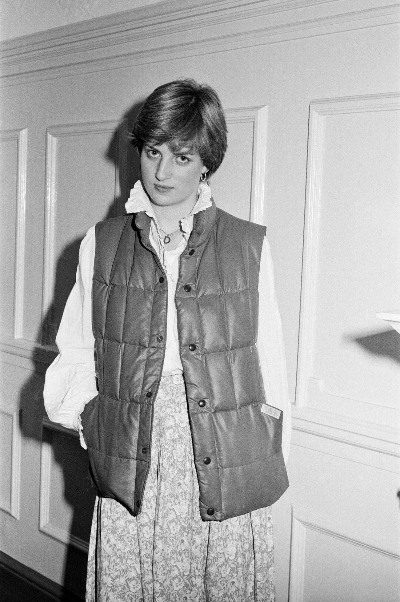 Lady Diana Spencer, at her London flat in September 1980.