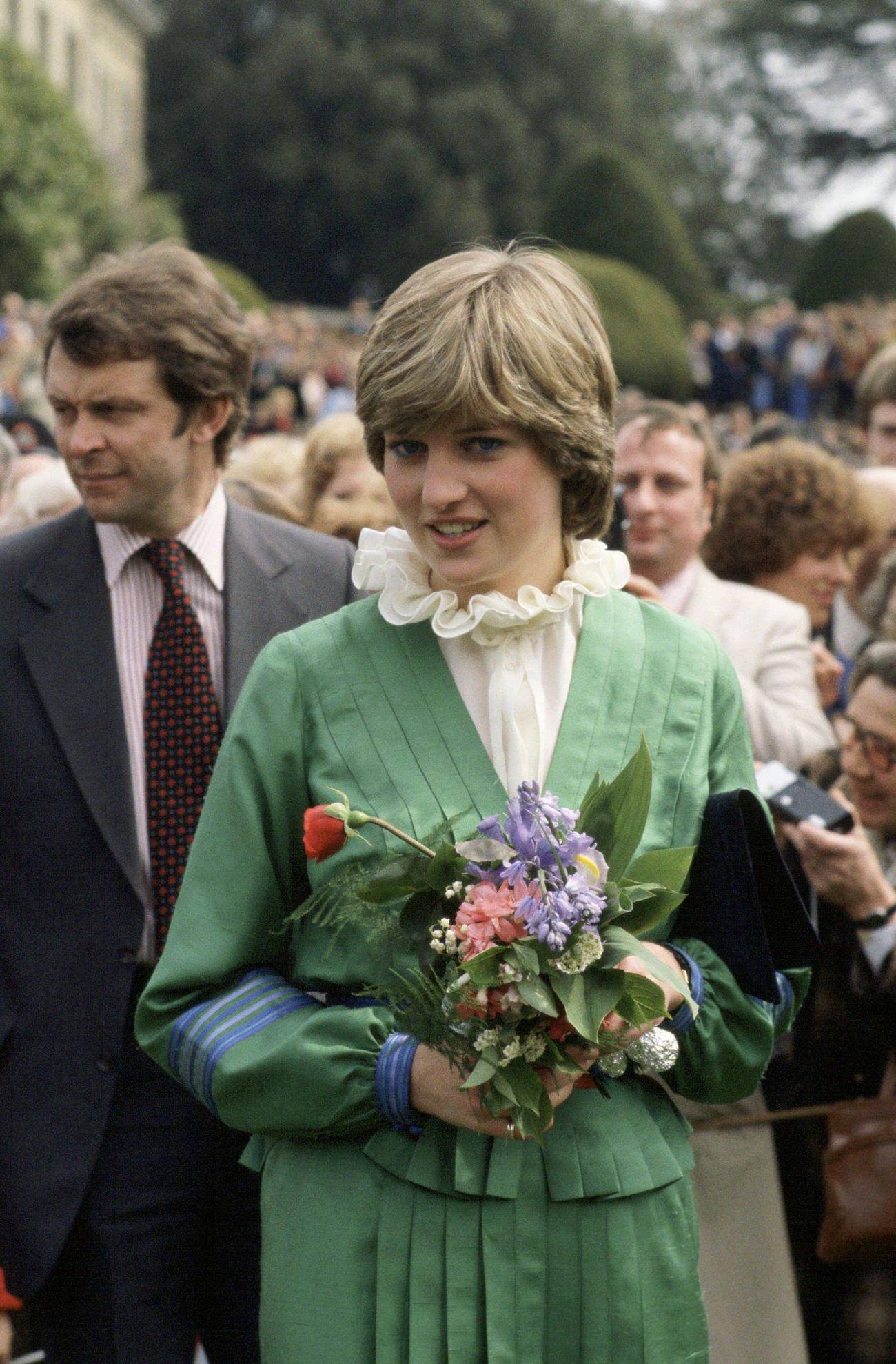 Lady Diana Spencer on a Walkabout at Broadlands,