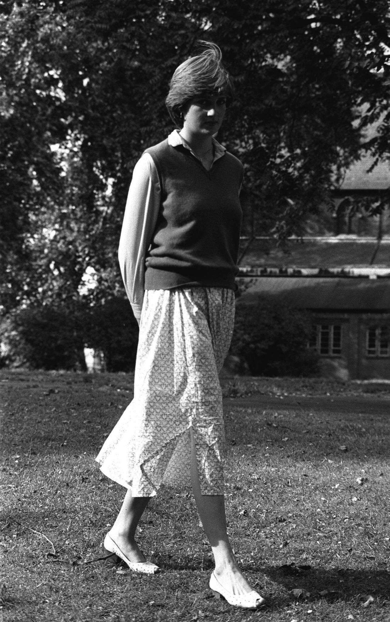 Lady Diana Spencerat the kindergarten at St. George's Square, Pimlico, London, where she works as a teacher, 1980