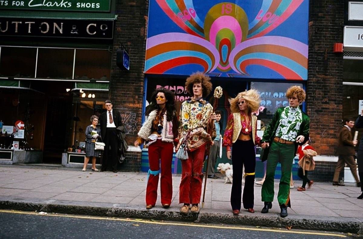London's Love Affair with Color: A Retrospective of Psychedelic Hippie Fashion in the 1960s