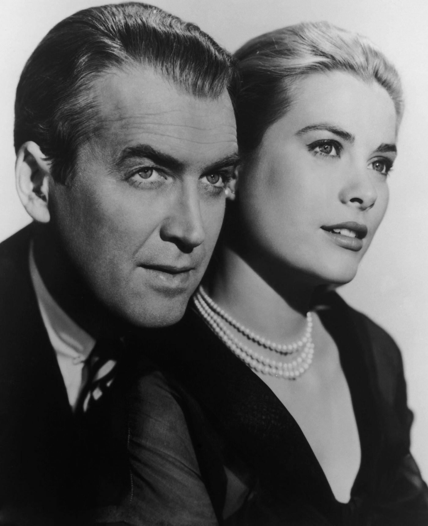 James Stewart and Grace Kelly in 'Rear Window', 1954