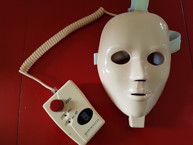 Creepy Mask that used Electricity to Exercise the Facial Muscles to Reduce Wrinkles, 1999