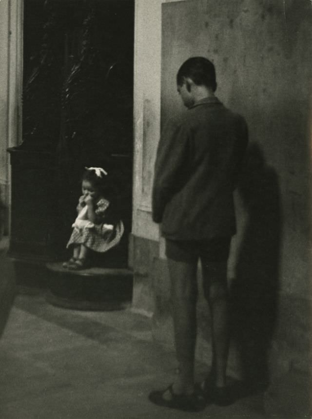 In a church, Italy, 1953.