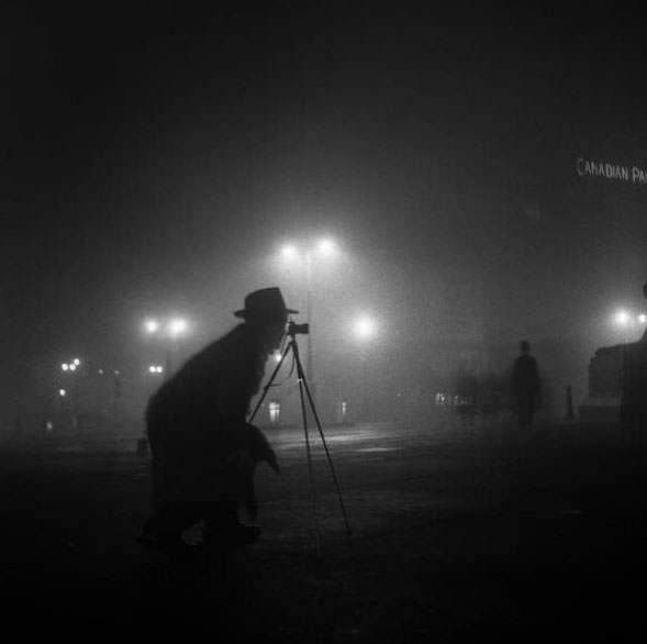 Photographer in London, 1954.