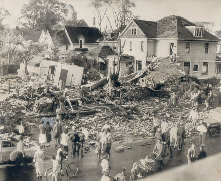 North side of Lochiel St. at Brock St.