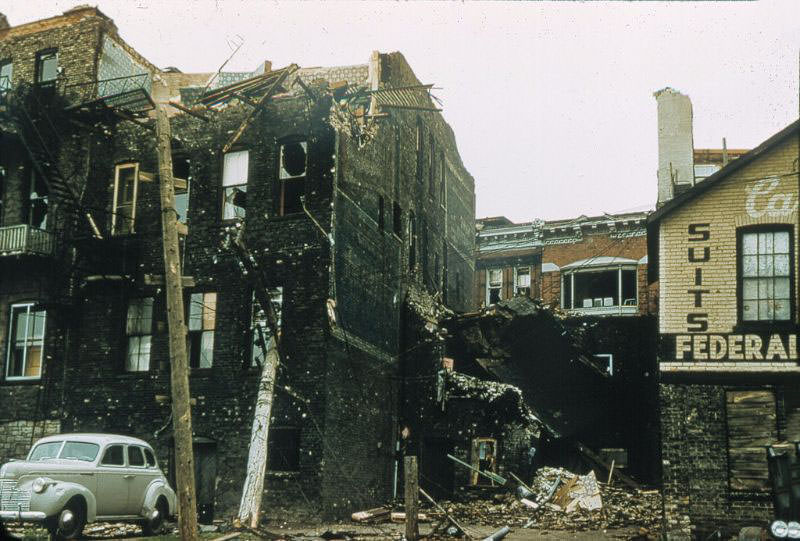 Rear of buildings on Front St.