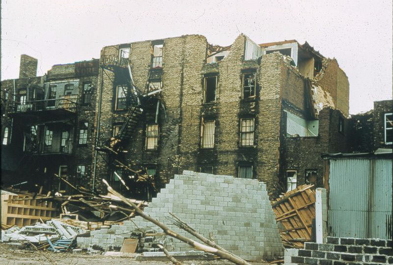 Rear of Front St. buildings