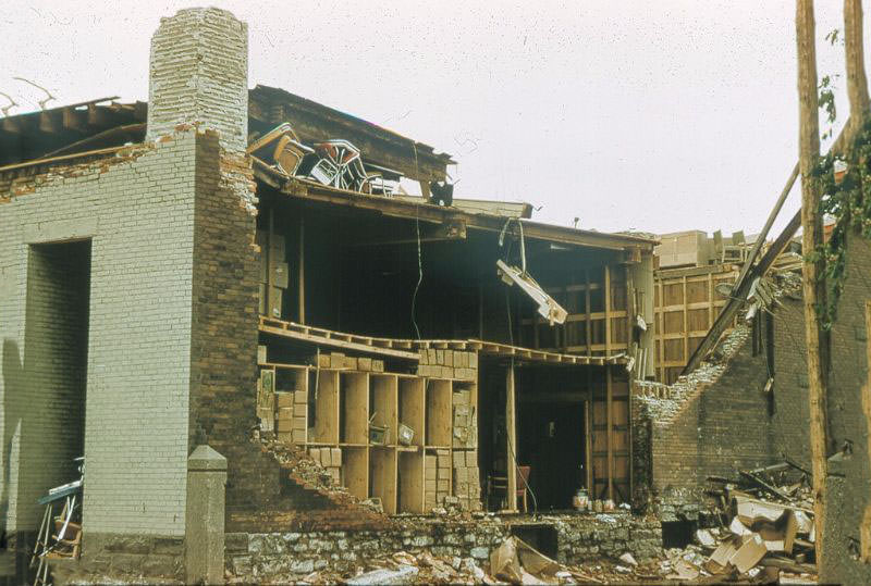 Rear of the Taylor's Furniture building at Christina and Cromwell Sts.