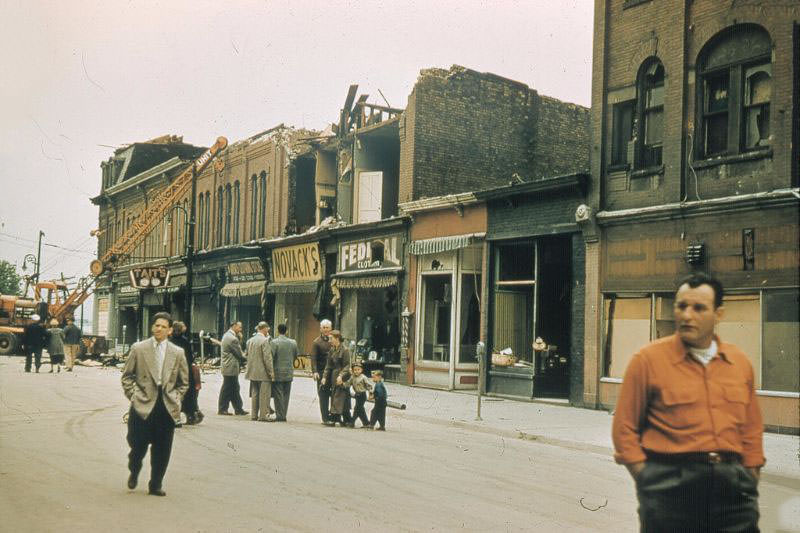 West side of Front St. looking south to Ferry Dock Hill