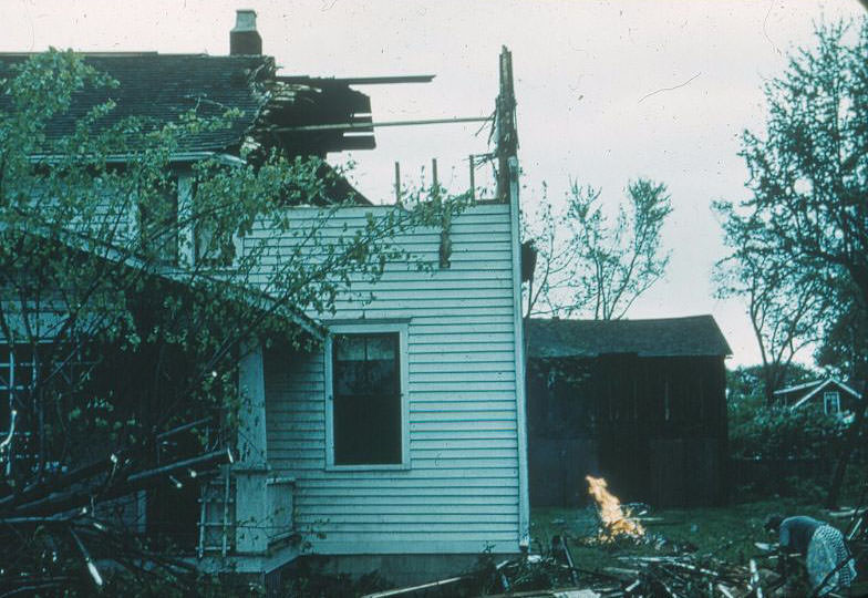 Houses after tornado