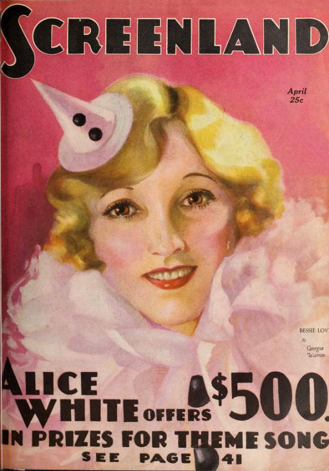 Screenland magazine cover, April 1929