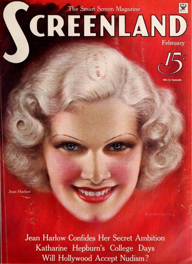 Screenland magazine cover, February 1934