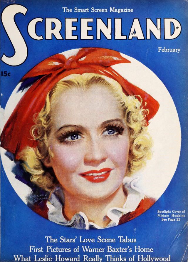 Screenland magazine cover, February 1936