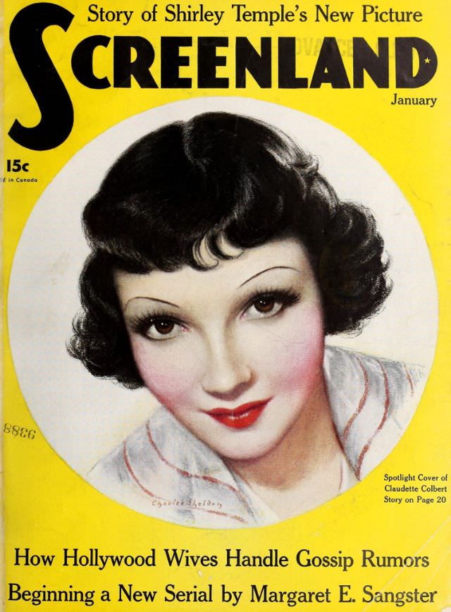 Screenland magazine cover, January 1936