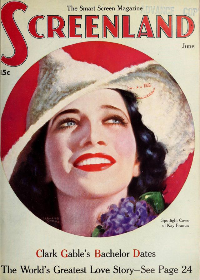 Screenland magazine cover, June 1936