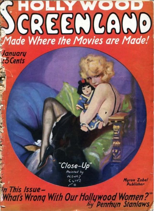 Screenland magazine cover, January 1923