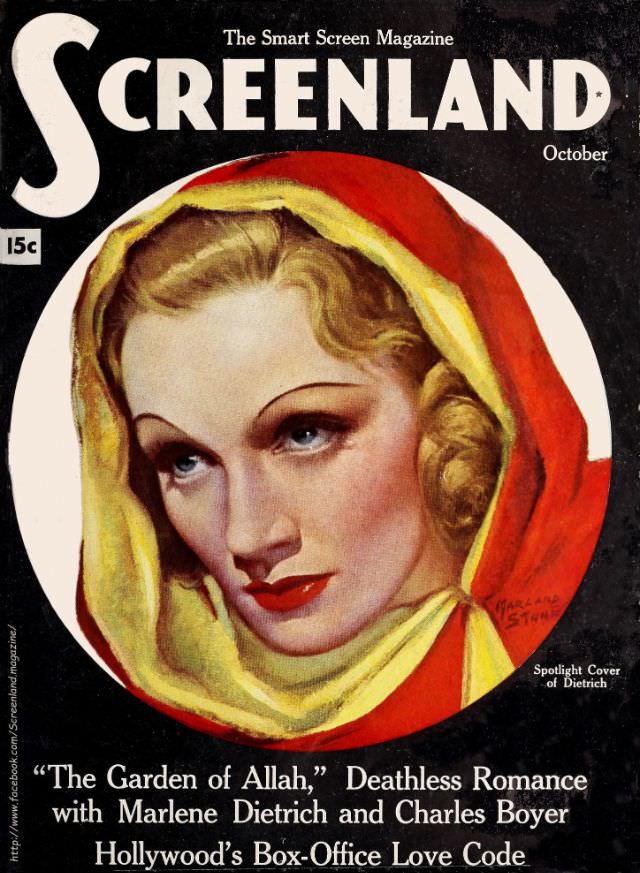 Screenland magazine cover, October 1936