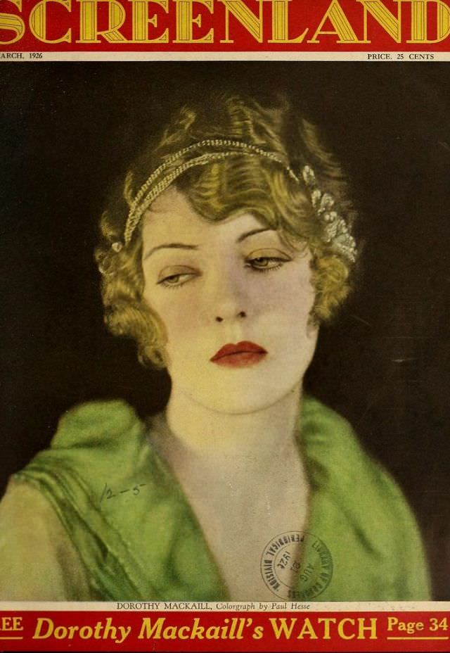 Screenland magazine cover, March 1926