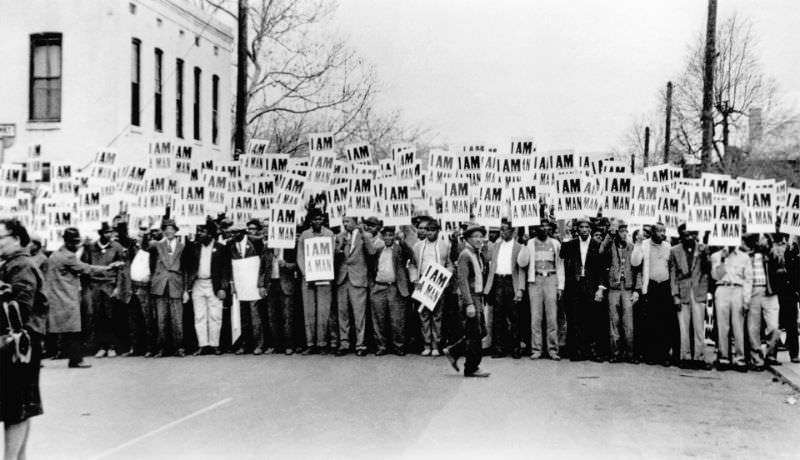 I Am a Man sanitation workers strike, Memphis, Tennessee, 1968.