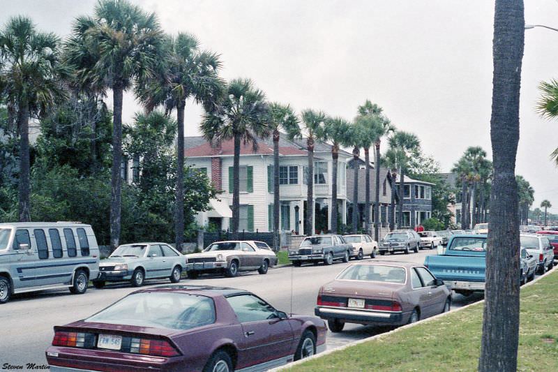 Avenida Menendez seen from just north of St. Francis Street, St. Augustine, 1986