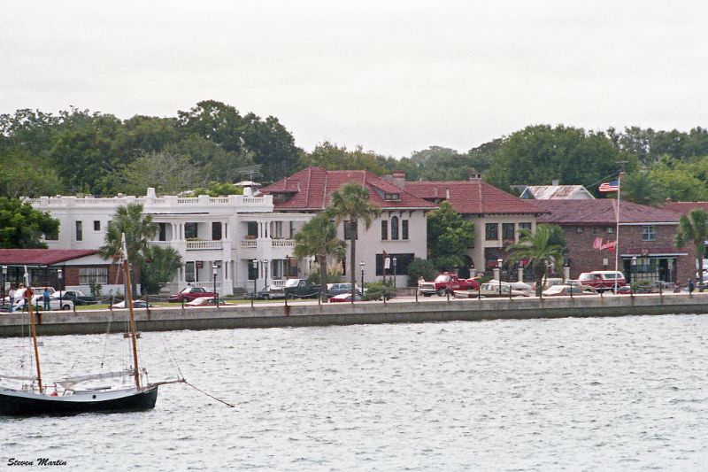 Waterfront Buildings from Bridge of Lions, St. Augustine, 1986