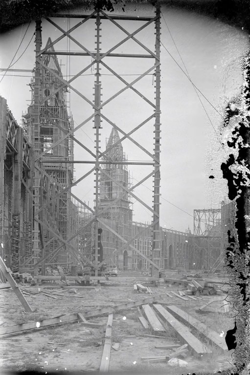 Close Up of World's Fair Constructionv, 1900