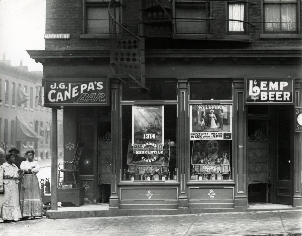 1314 Market, corner of Market and Centre Streets, 1900