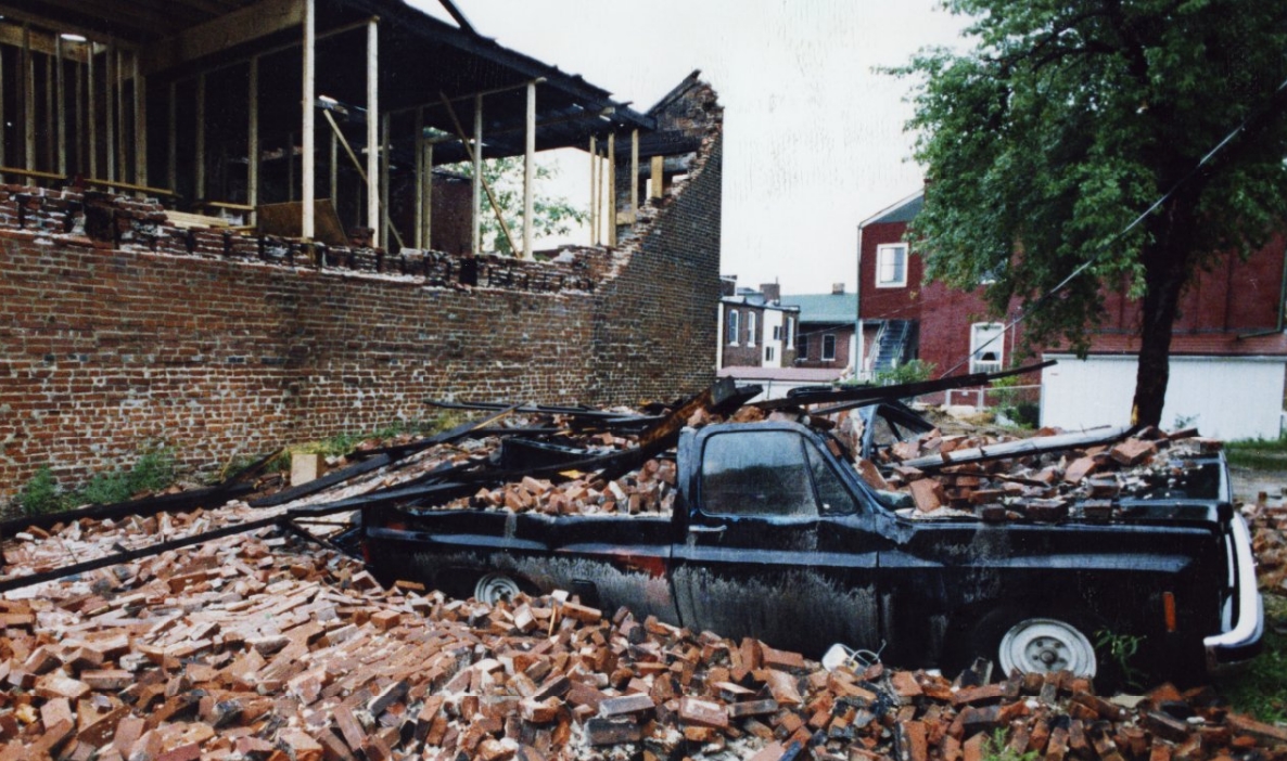 Pickup Crushed - South 8th Street, 1983