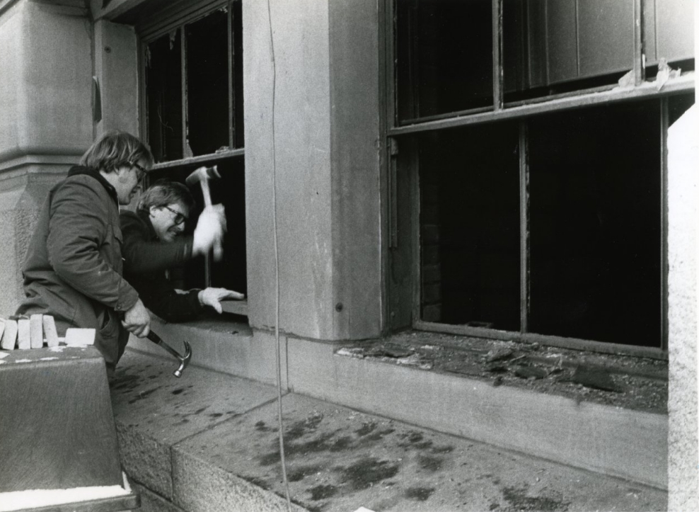 Anheuser-Busch Carpenters Replacing Windows, 1984