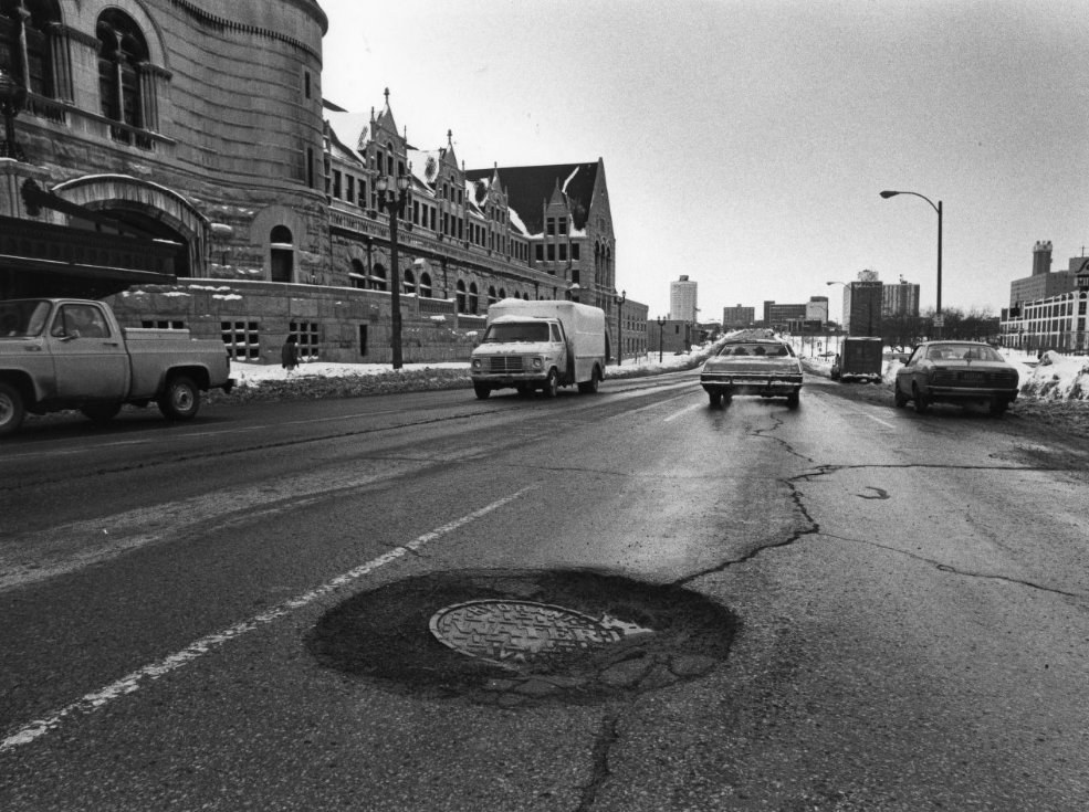Pot Hole on Market St, 1982