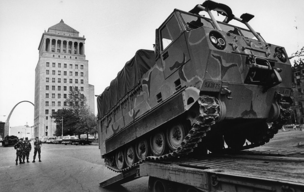 Ammo Carrier for Veterans Day Parade, 1984