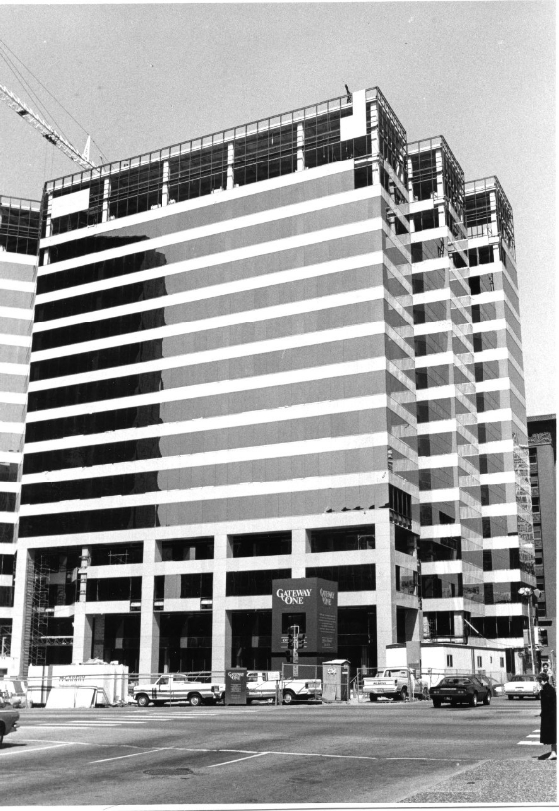 Construction on the Gateway One Mall, 1986