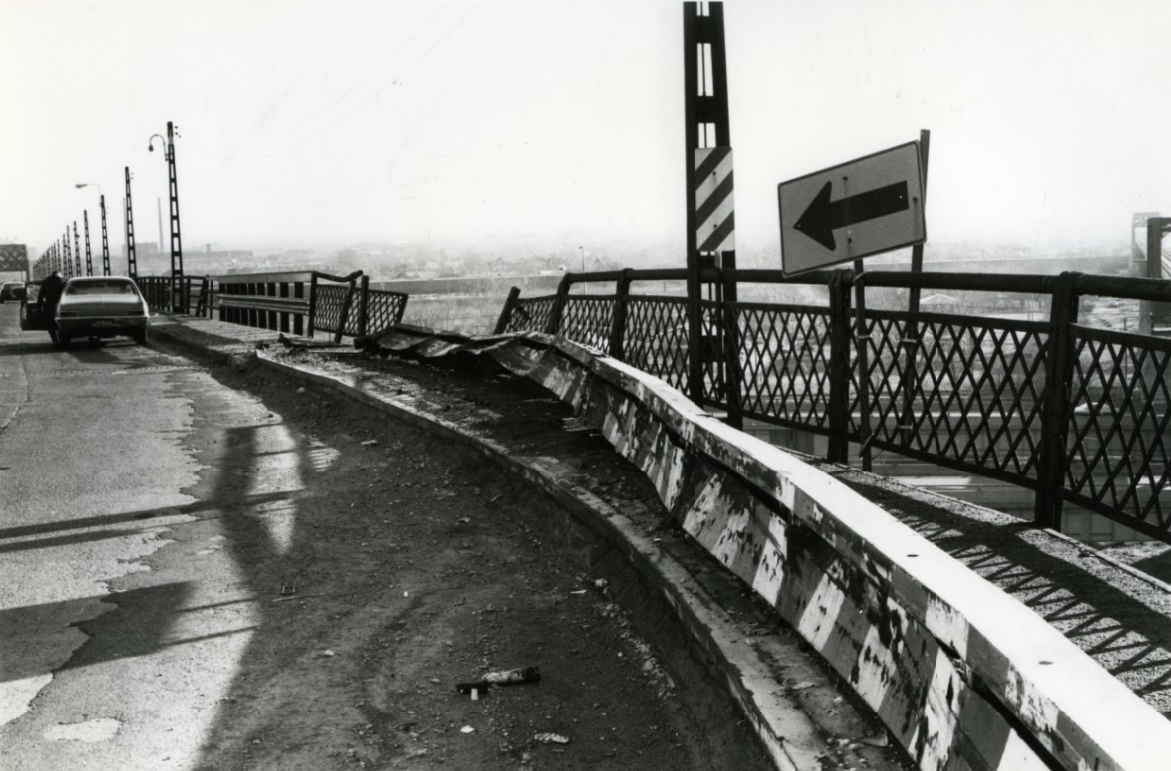 Hole In MacArthur Bridge Railing, 1980