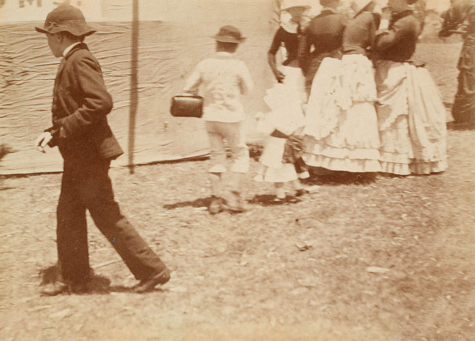 Children in street from Sydney, 1889