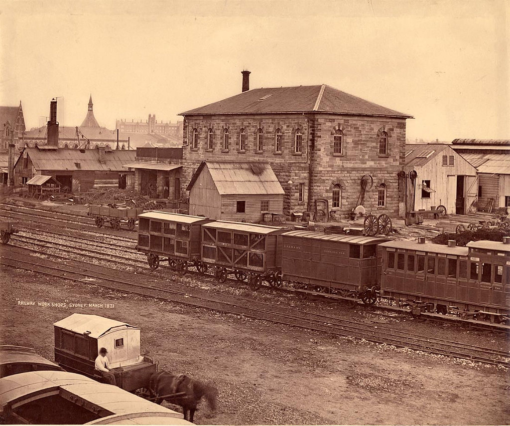 Railway work shops, Sydney, 1871