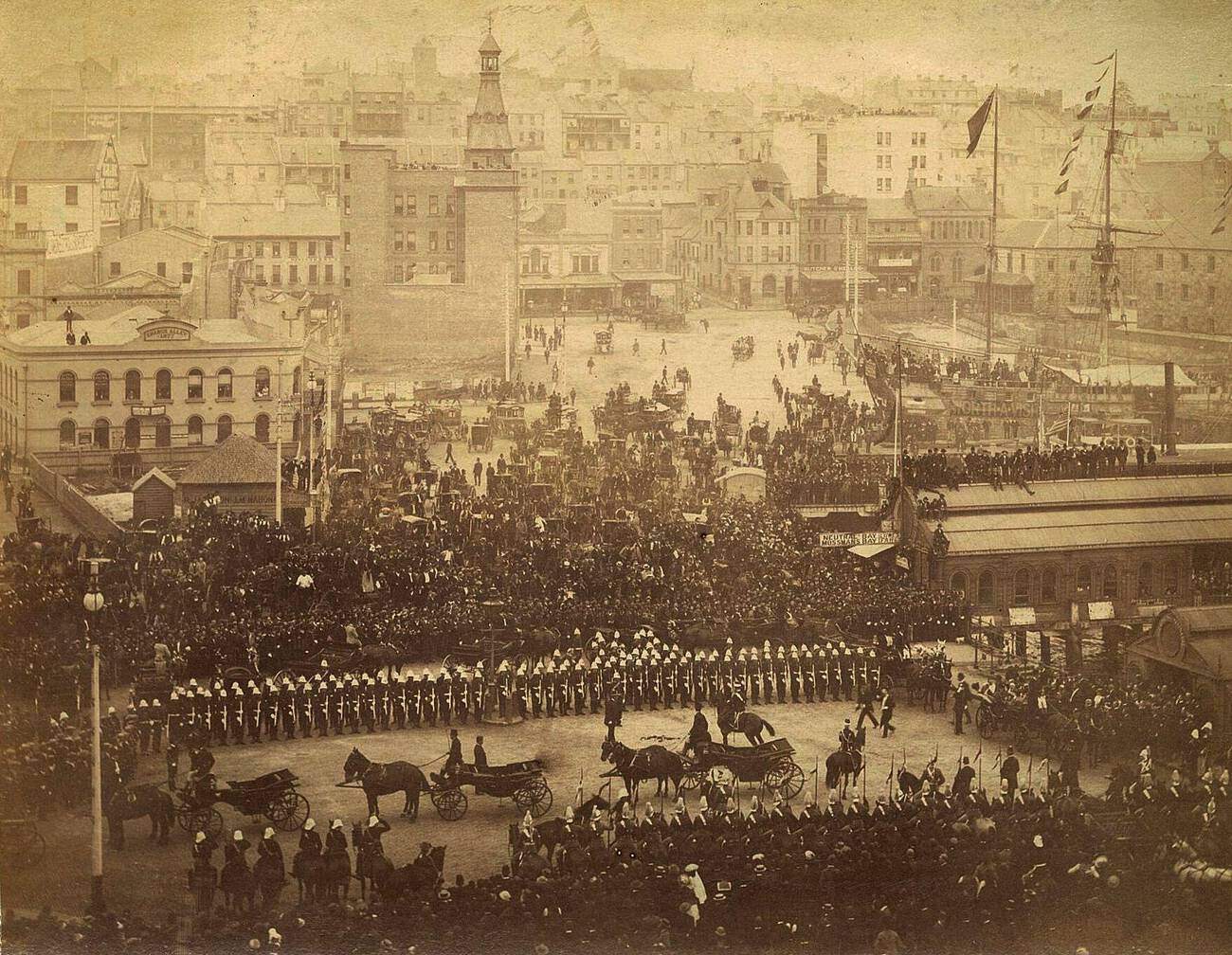 Arrival of Governor Sir Robert Duff, Circular Quay, Sydney, 1893