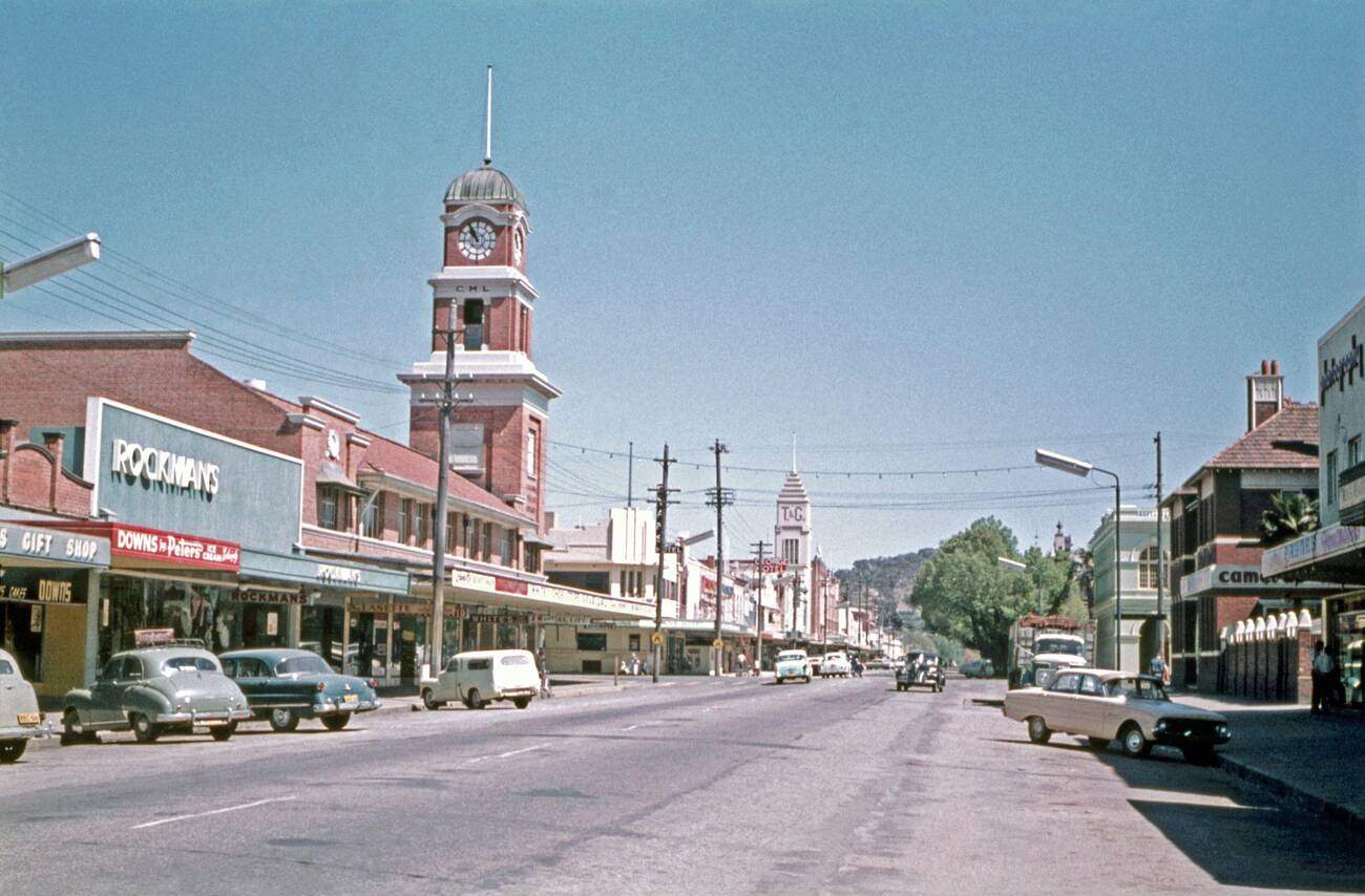 Late morning looking west in Dean Street, 1960s