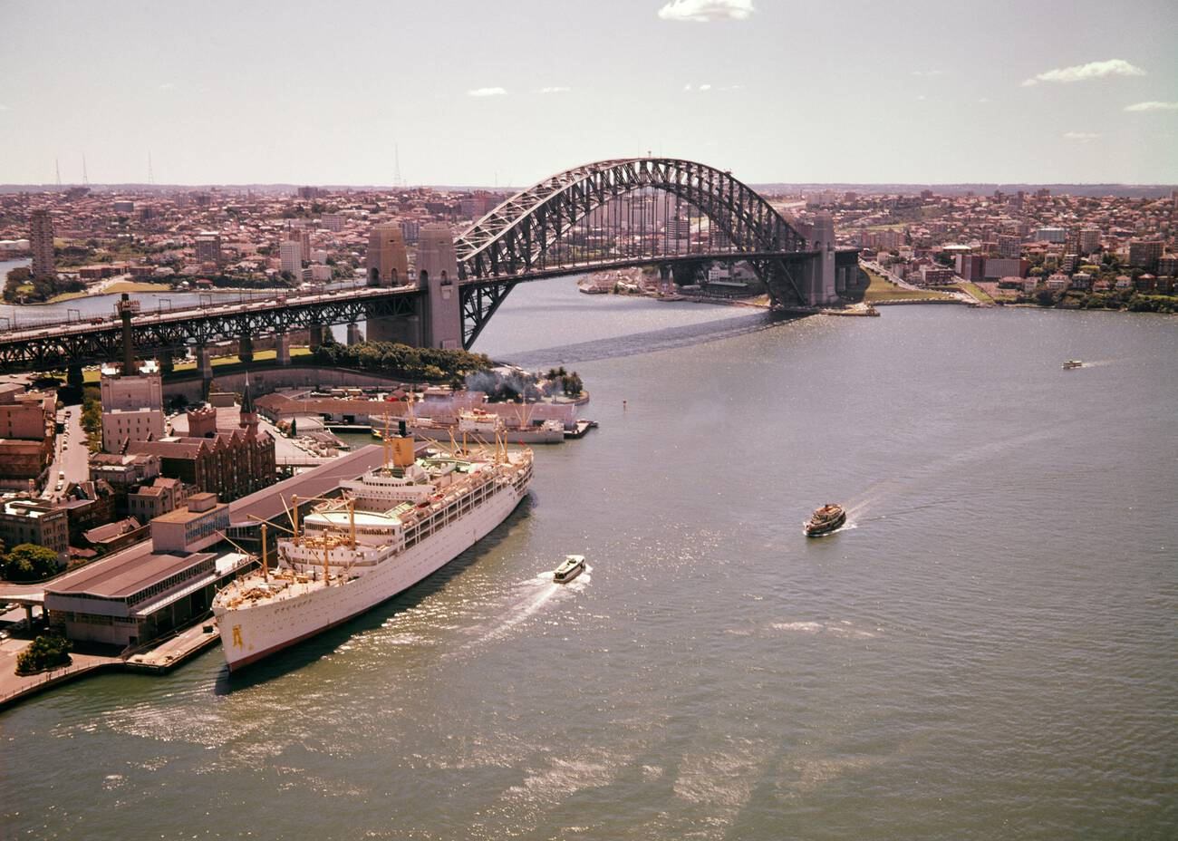 Cruise Ship in Sydney, 1960s