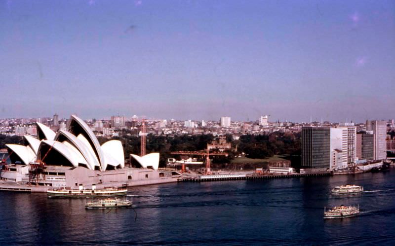 Opera House under construction, Sydney, 1968