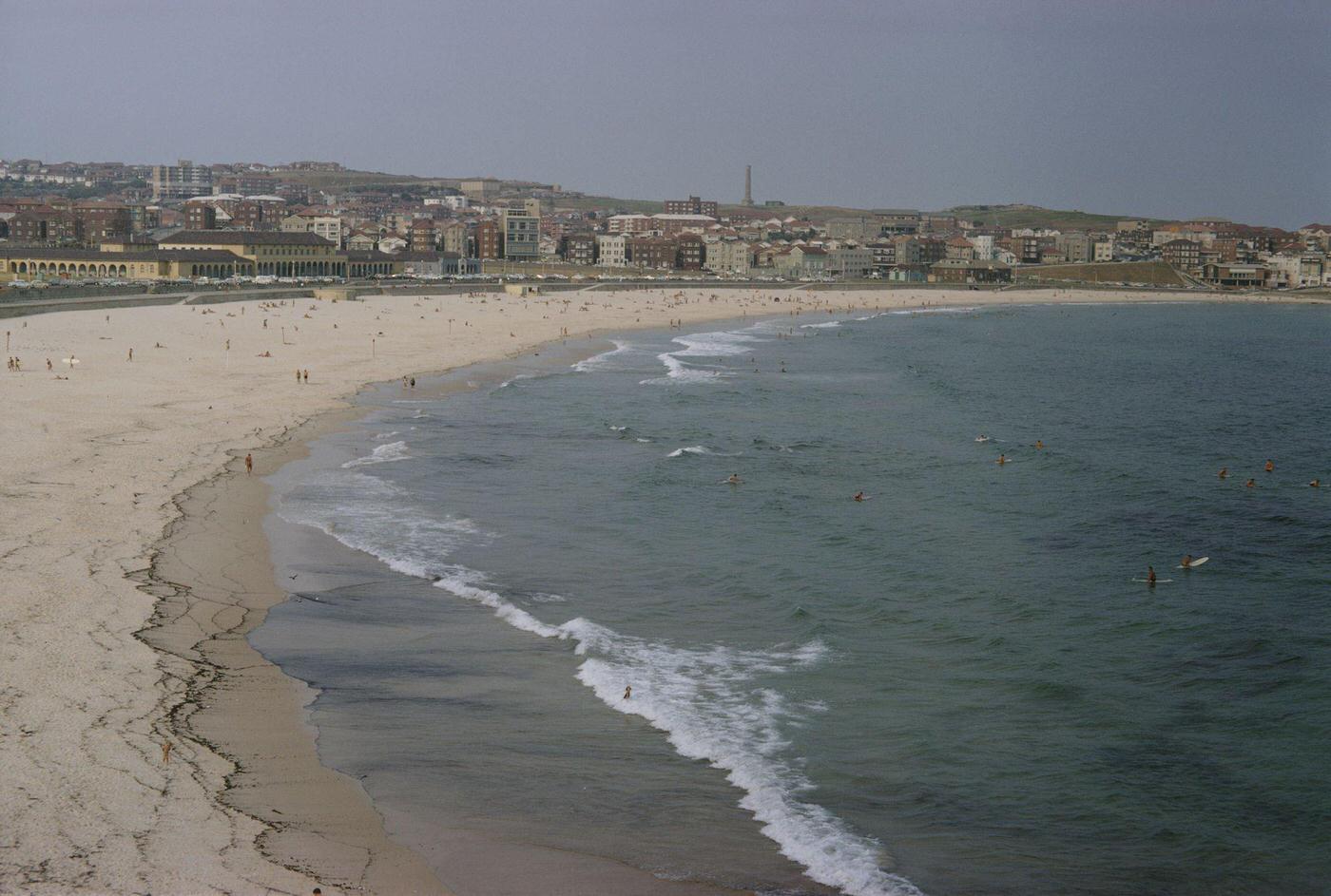 Bondi Beach in Sydney, Australia, 1968.