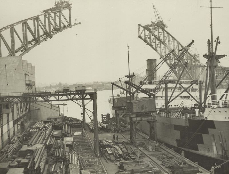 View from Wharf at Milsons Point, May 5, 1930