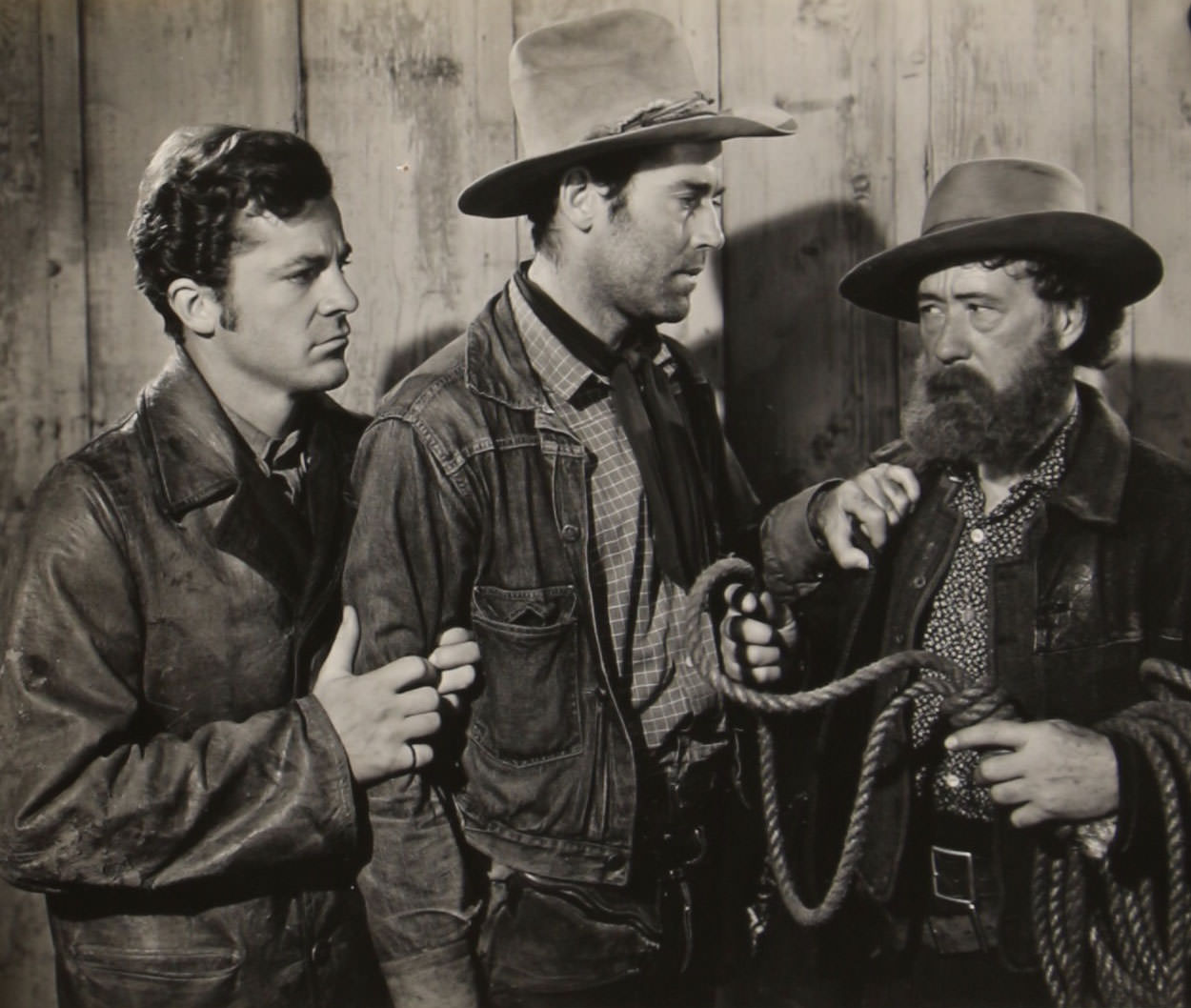Henry Fonda, Dana Andrews, and Paul E. Burns in The Ox-Bow Incident (1942)