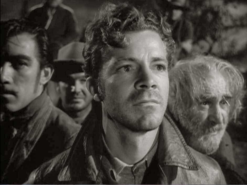 Anthony Quinn, Dana Andrews, and Francis Ford in The Ox-Bow Incident (1942)